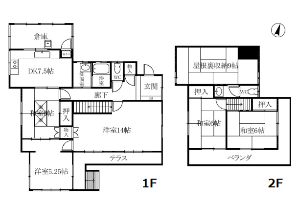 【間取り】 | 伊東市吉田　戸建