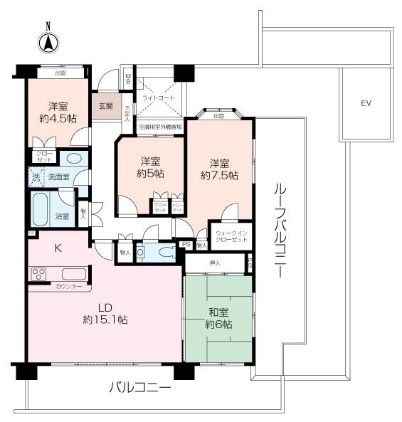 クリオ湘南田浦壱番館　～南西角のルーフバルコニー付き～の画像