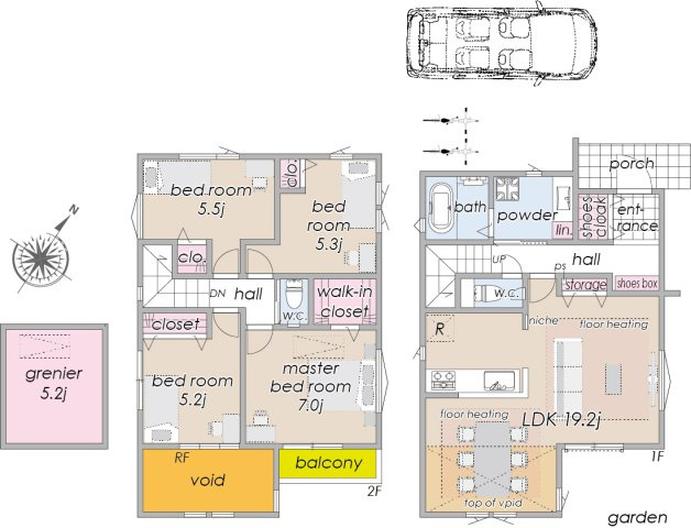 新築分譲［ミラクラスもえぎ野］の間取り