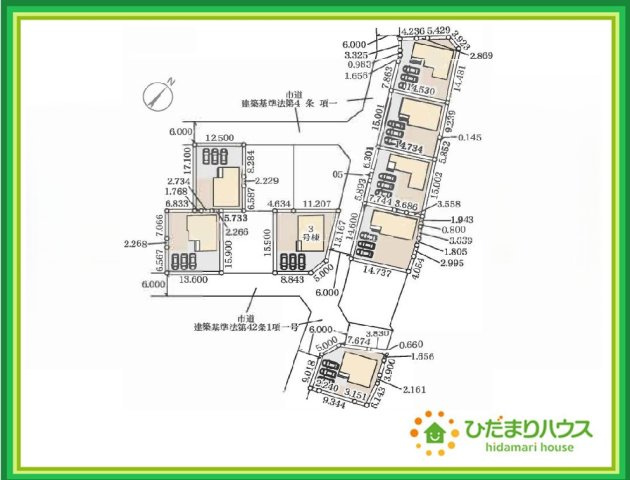 いわき市平泉崎第8　新築戸建　3号棟の区画図|角地につき日当たり・風通し良好です☆彡