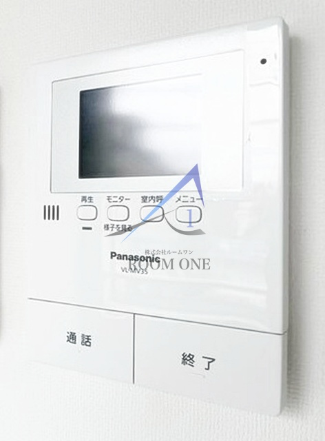 メゾンホワイトのセキュリティ|モニター付きインターホンです。