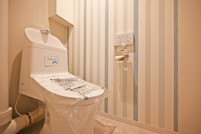 東難波住宅1号棟のトイレ|温水洗浄便座付きで快適にご利用いただけます。