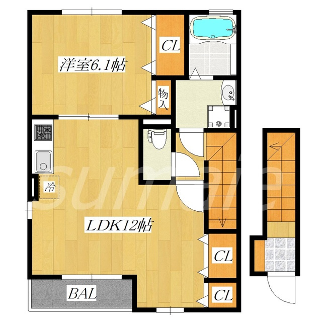 パークヒルズの間取り|全室フローリングのお部屋です☆彡