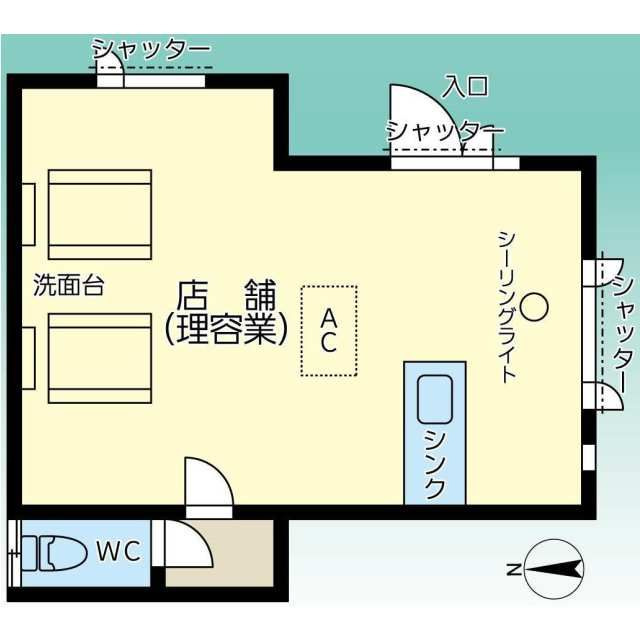 円蔵店舗の間取り
