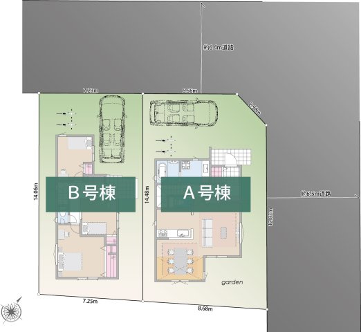 新築分譲［ミラクラスもえぎ野］の区画図