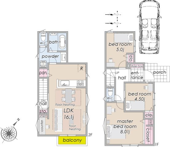 新築分譲［ミラクラスもえぎ野］の間取り