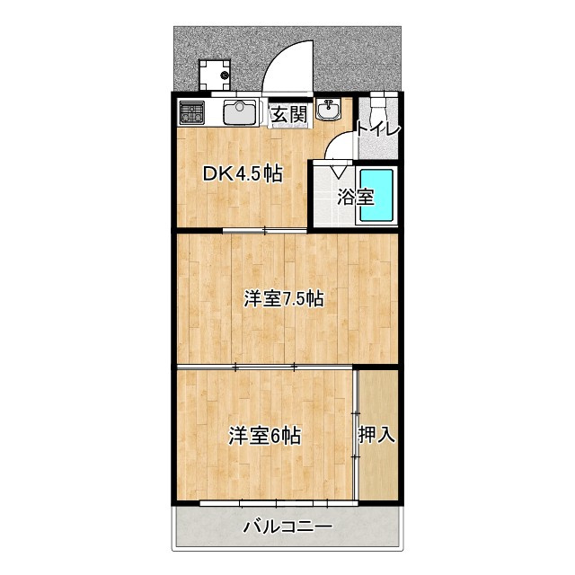 高の森コーポの間取り