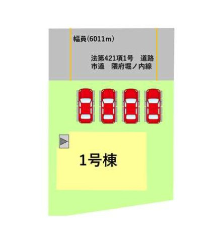 菊池市隈府第4₋1棟(16号棟)の区画図|配置図（16号棟）