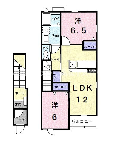 【間取り】 | フラット・ハイム　Ｄ