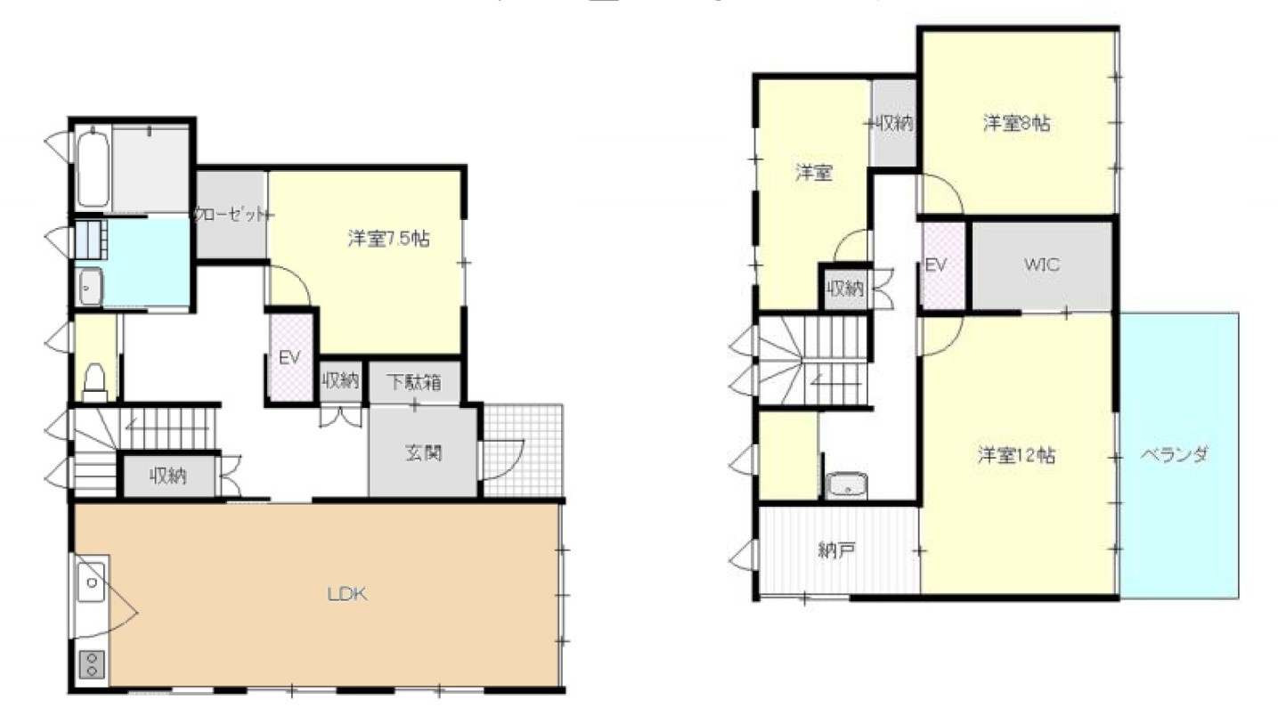 【中古戸建】前橋市三俣町1丁目の間取り|■間取り図｜敷地面積：239.00（約72.30坪）　建物面積：174.40（約52.76坪）