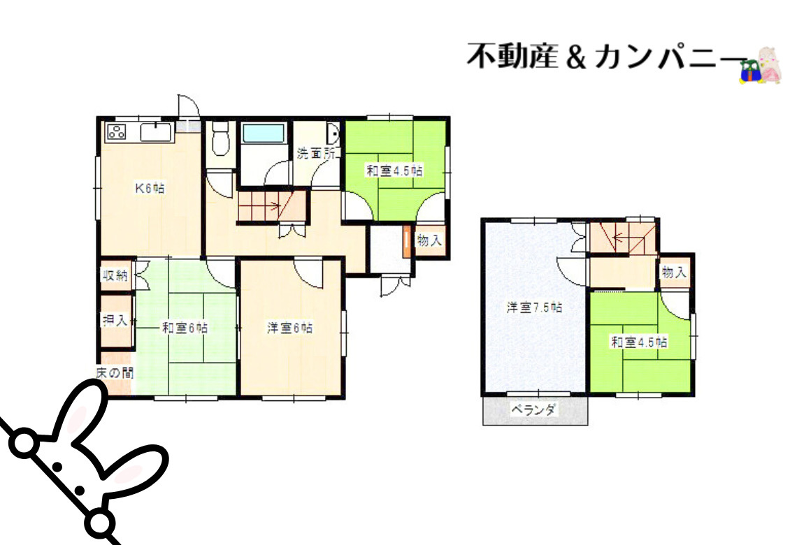 松山市古三津２丁目の中古一戸建の間取り