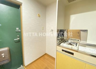 ハッピートゥルーのキッチン|1口ガスコンロも設置済み◎