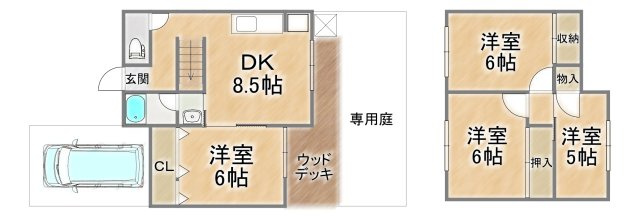 松塚テラスハウスの間取り