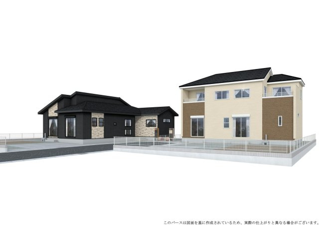 【外観パース】 | ブルーミングガーデン前橋市総社町植野ー②