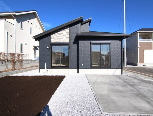 【外観】 | ブルーミングガーデン前橋市総社町植野ー① | 1号棟(平屋)完成しました！オール電化住宅登場です！