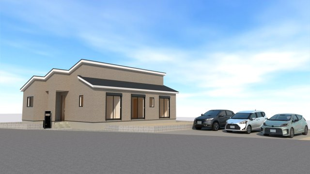 【外観】 | リナージュ高崎市下之城町01期ー① | 佐野小学校まで徒歩8分！
人気の平屋住宅登場です！