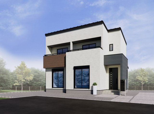 【外観パース】 | 鴻巣市屈巣　新築戸建　全4棟　1号棟 | 1号棟