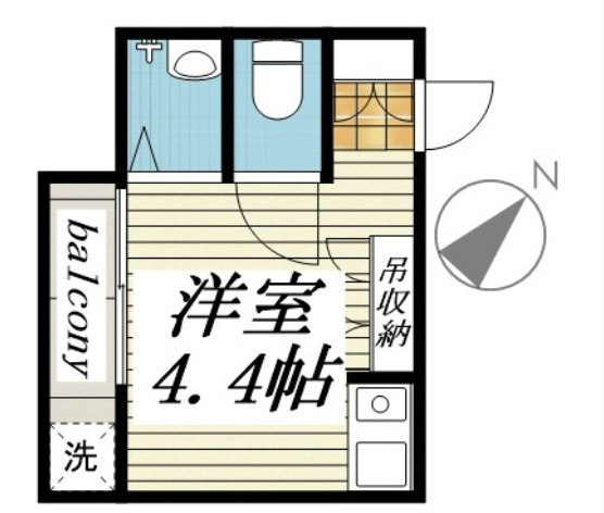 メゾン・ド・セザール　敷金礼金0　駅近　TVドアフォンの間取り