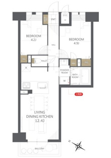 【間取り】ライオンズステーションプラザ市川・国府台 