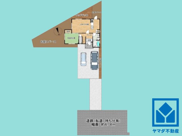 大津市千町２丁目の区画図