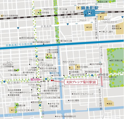 【地図】 | ＲＪＲプレシア菊川駅前