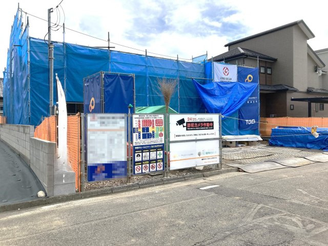 【外観】 | ブルーミングガーデン前橋市朝倉町4丁目ー① | （建築中現地）人気の平屋住宅登場です！