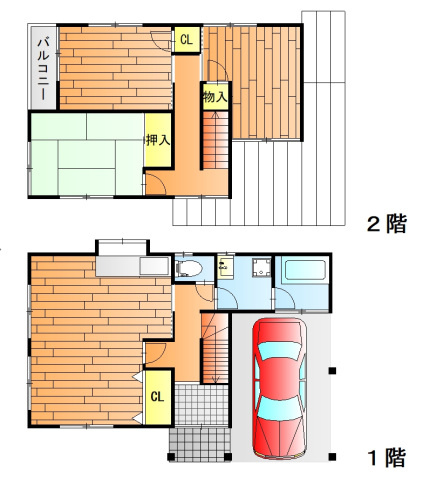 熊中借家35-3の間取り
