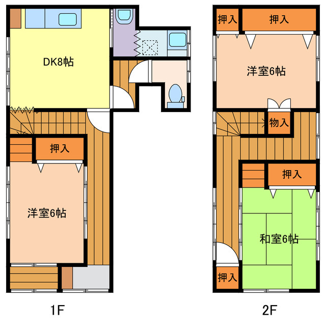 久米橋本貸家の間取り