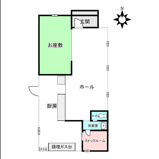売店舗　沼津市新宿町の間取り|間取りです。