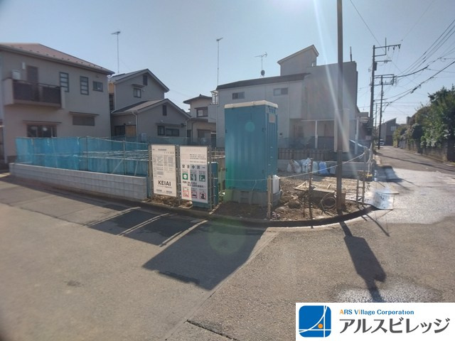 新築/ふじみ野市元福岡2丁目　3期全2棟の前面道路含む現地写真