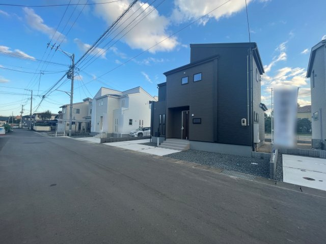 新築戸建・新築建売　福島市方木田字上原【長期優良住宅】吉井田小・福島一中の前面道路含む現地写真