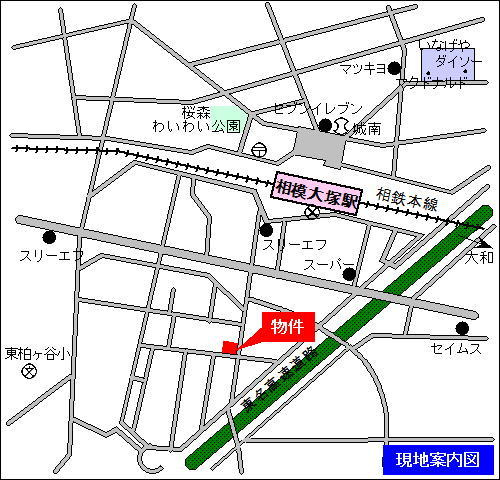 ベルメゾン桜森Ａ・Ｂの地図|案内図