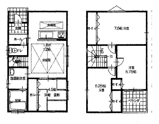 岩出市中黒・中古戸建・54716の間取り