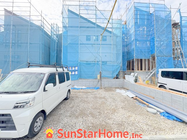 【サンスターホーム】あきる野市瀬戸岡　新築4号棟の駐車場
