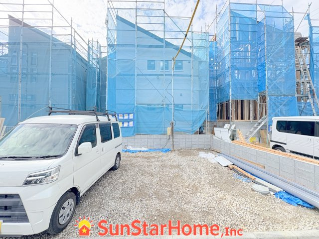 【サンスターホーム】あきる野市瀬戸岡　新築4号棟の駐車場