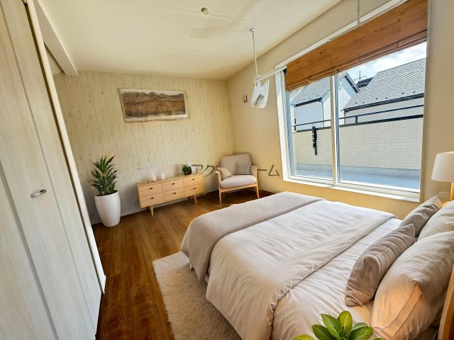 東村山市秋津町4丁目・全7棟　新築一戸建　3号棟の寝室|洋室7帖（家具はCG画像での表示になります）