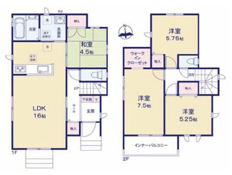 【間取り】 | 読谷村上地（全3棟） | A号棟　4490万円