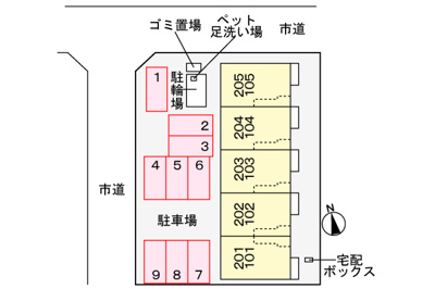 【駐車場】 | ロジュマン湖北台 | 駐車場