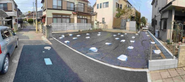 敷地面積31.5坪　売地　狭山市笹井2丁目の前面道路含む現地写真|北西側4.2ｍ私道