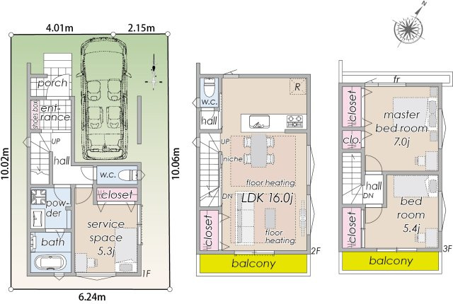 新築分譲［ミラクラス稲毛台町］の間取り