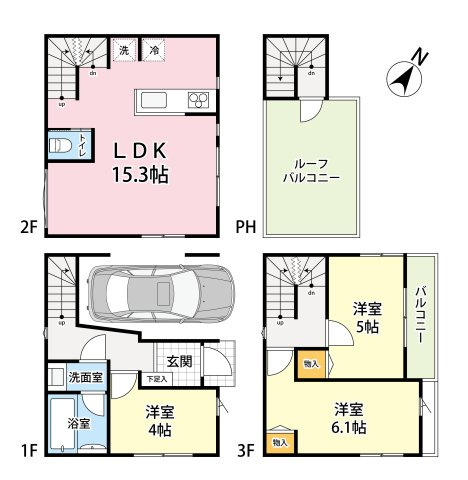 【参考プラン】 | 大宮区上小町 限定1区画の建築条件付き売地 | 延床面積：85.61㎡ 　建物価格：1,958万円