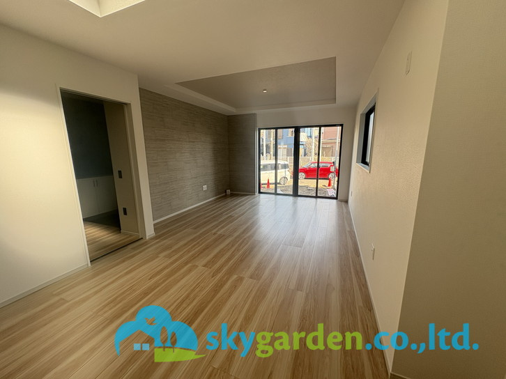 藤沢市片瀬6期　新築戸建　全2棟1号棟の居間・リビング