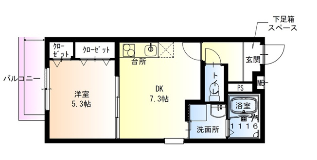 【間取り】 | フジパレス弥刀駅北Ⅱ番館