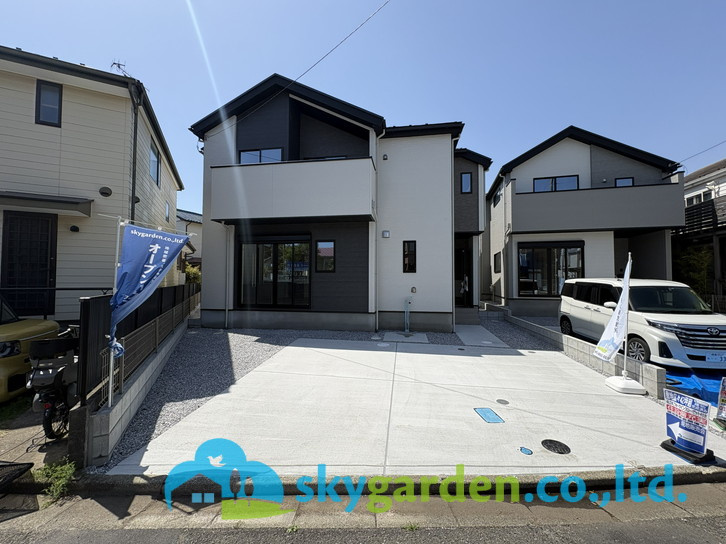 藤沢市片瀬6期　新築戸建　全2棟2号棟の外観|おしゃれな外観です