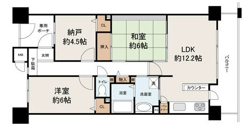エスリード堺三国ヶ丘の間取り