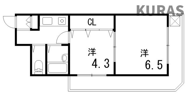 ダンディライオン東灘の間取り