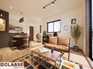 【完成予想図】 | 宇治市宇治塔川　売土地　建築条件付き | 弊社は、気密測定器を保有しており、自社での気密測定を実現しております。気密処理をし、気密測定まで標準でさせていただいております