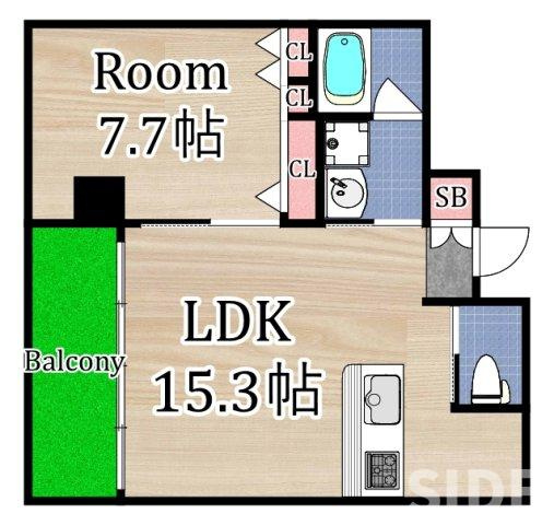 【間取り】 | フローレス都島Ⅰ