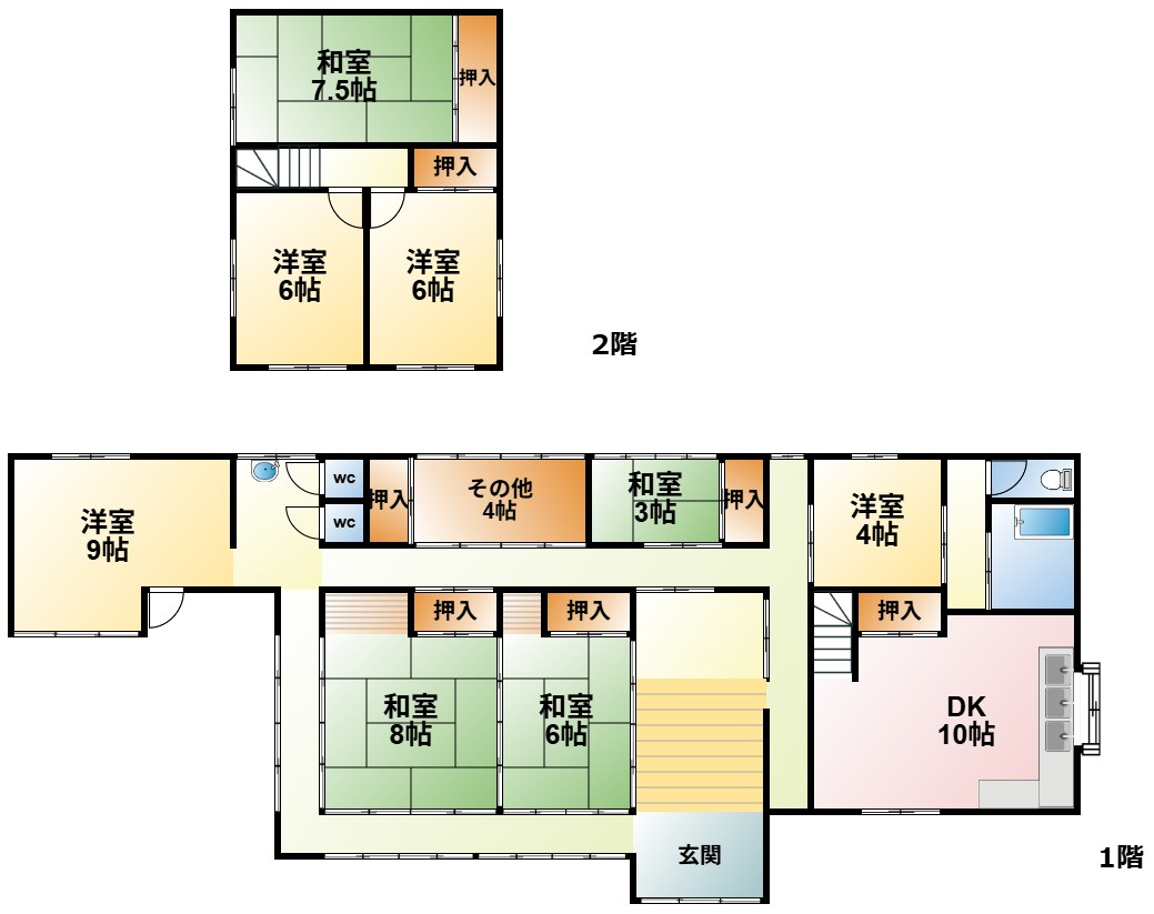 南今泉4881戸建ての間取り