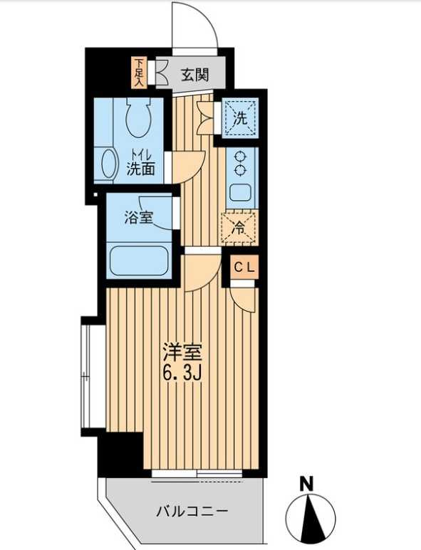 スペーシア池尻大橋　ペット相談　駅近　オートロック　敷金0の間取り
